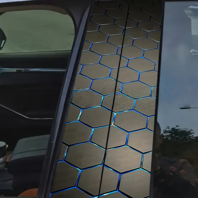 Car B-pillar protective film with scratch protection
