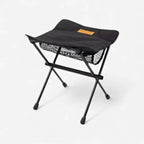 Foldable camping stool with mesh pocket