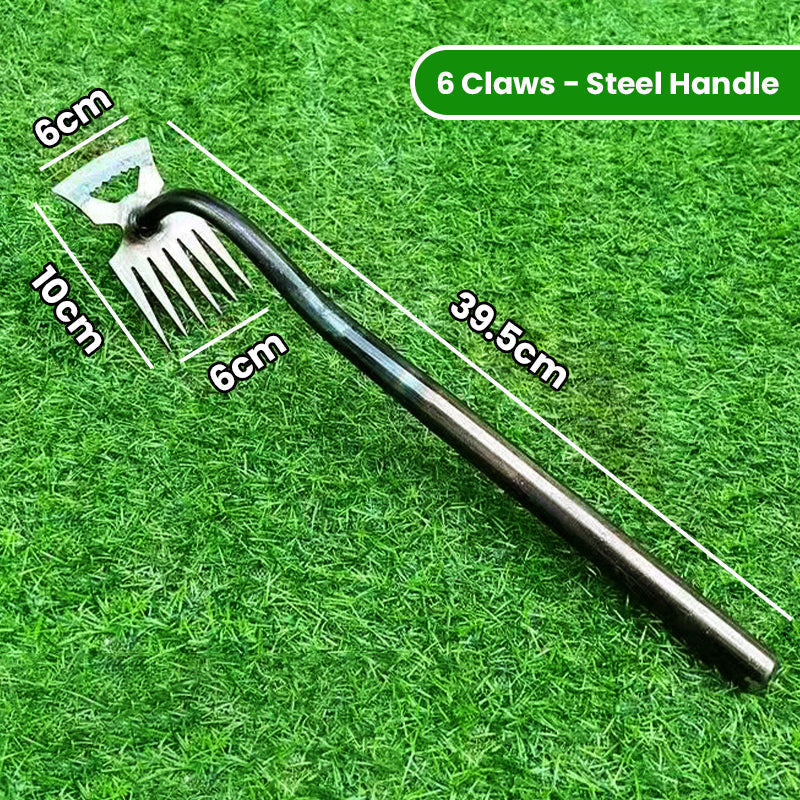 Stainless steel weed remover with ergonomic handle
