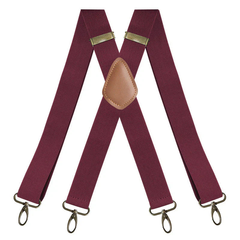 Men's adjustable suspenders with Y-back