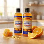 Beeswax wood polish with orange oil, creamy liquid, set of 2 (2 × 120 ml)