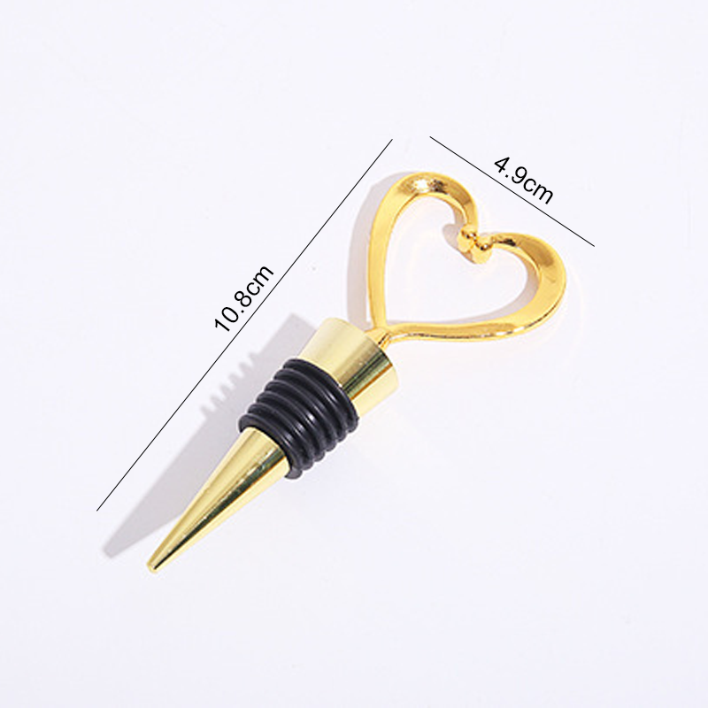 Heart-Shaped Wine Stopper with Rubber Seal