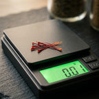 Digital precision scale 0.01 g or 0.1 g, pocket-sized with illuminated display