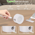 Rechargeable LED Wall Light with 360° Swivel Head – Touch Control, No Wiring