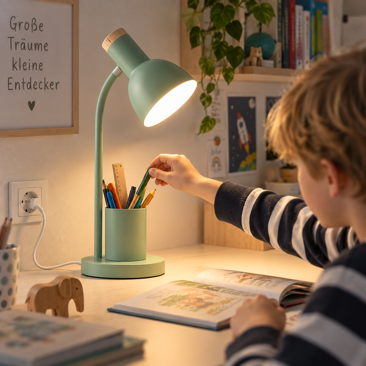 LED-Schreibtischlampe mit Stifthalter