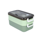 3-tier bread box with soup container and cutlery