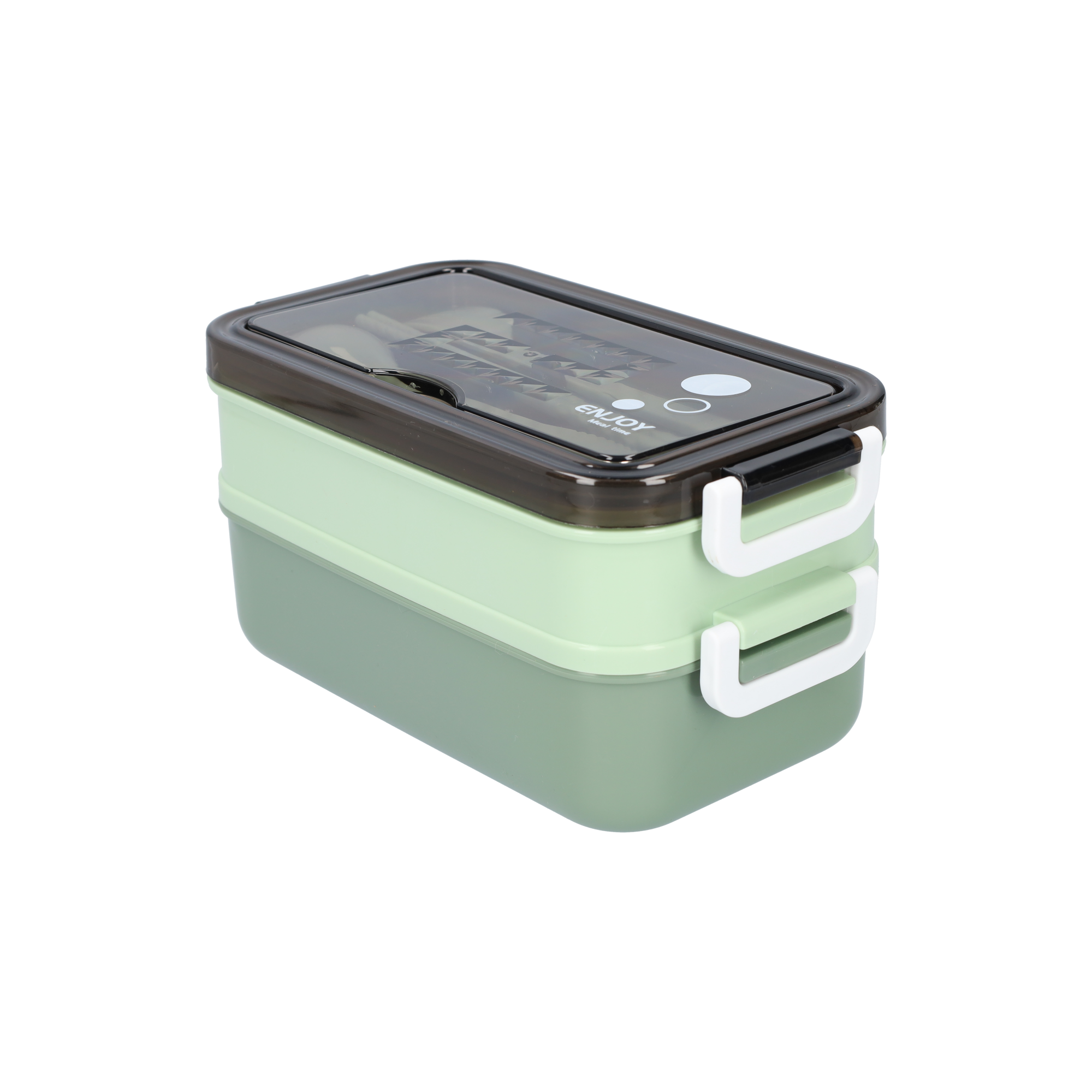 3-tier bread box with soup container and cutlery