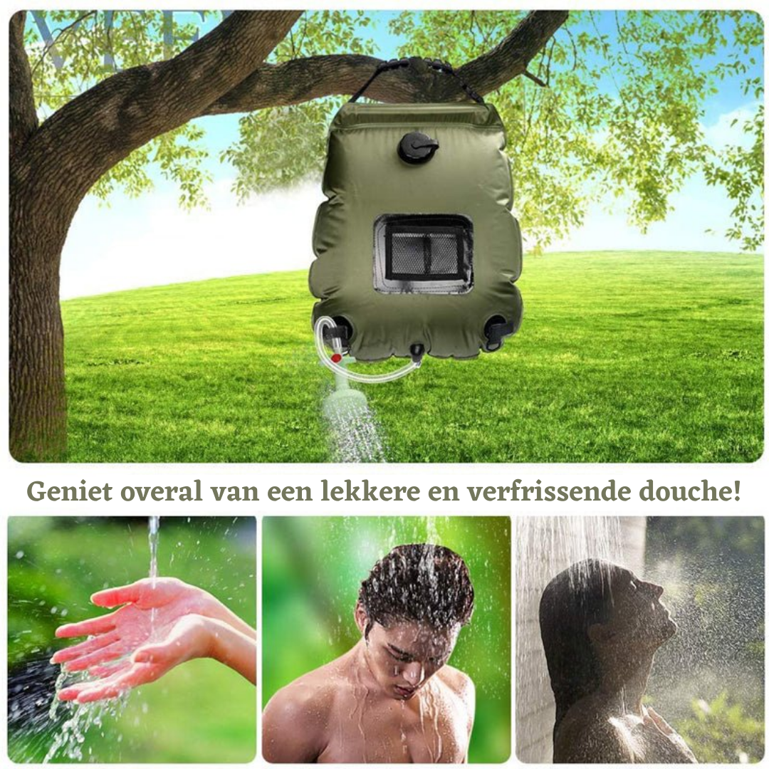 Solar shower bag 20 liters with solar heating