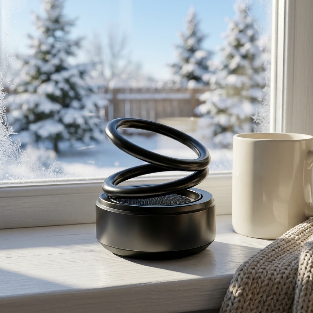 Portable solar heating ring without a power outlet, for cars, RVs, and offices