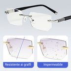 Progressive varifocal glasses with blue light filter