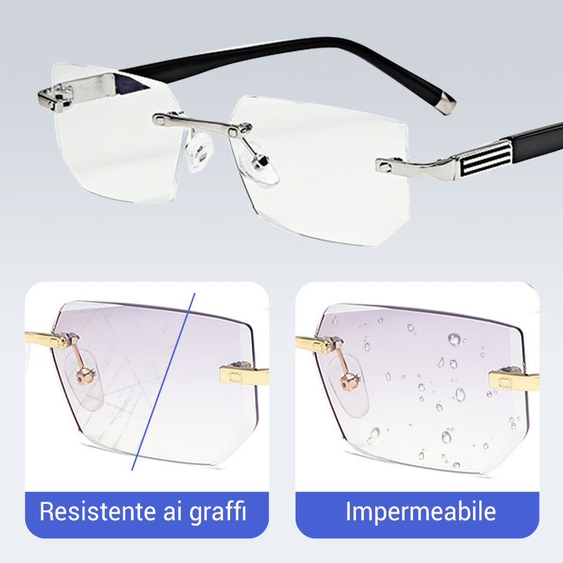 Progressive varifocal glasses with blue light filter