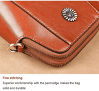 Small Crossbody Bag in Leather Look with Multiple Compartments – Adjustable Strap