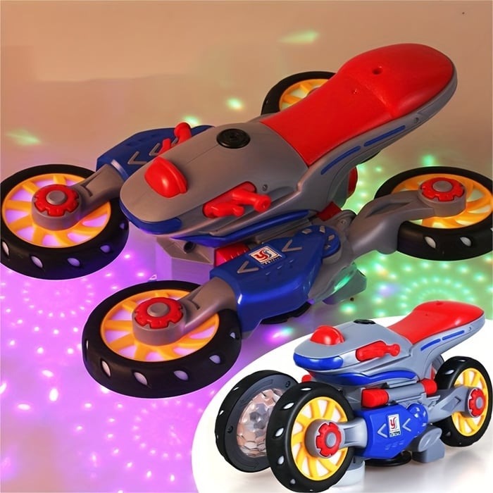 Elektrisches Motorrad-Spielzeug mit LED-Lichten und Musik