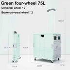 Foldable transport trolley with stair wheels
