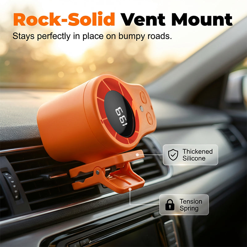 Mini-Ventilator mit Lüftungsklammer für Auto und Schreibtisch