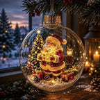 Weihnachtsanhänger beleuchtet mit Miniaturszene