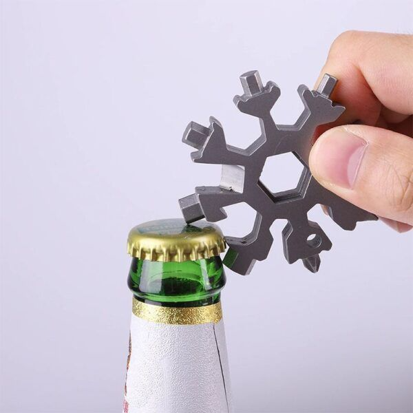 18-in-1 Multitool Edelstahl Schneeflocke-Design