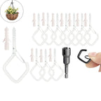 Stainless steel hook set with safety lock for string lights