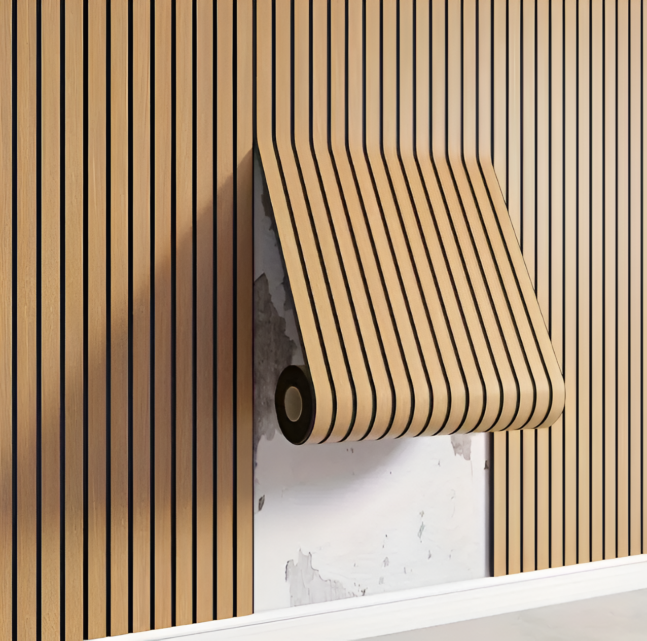 Self-Adhesive 3D Wall Panel with Wood Look