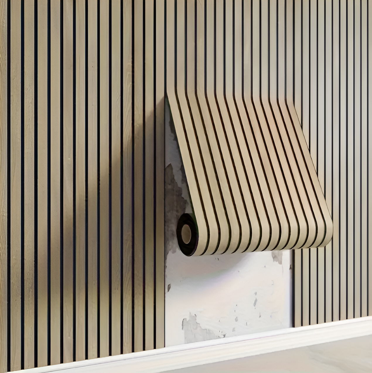 Self-Adhesive 3D Wall Panel with Wood Look