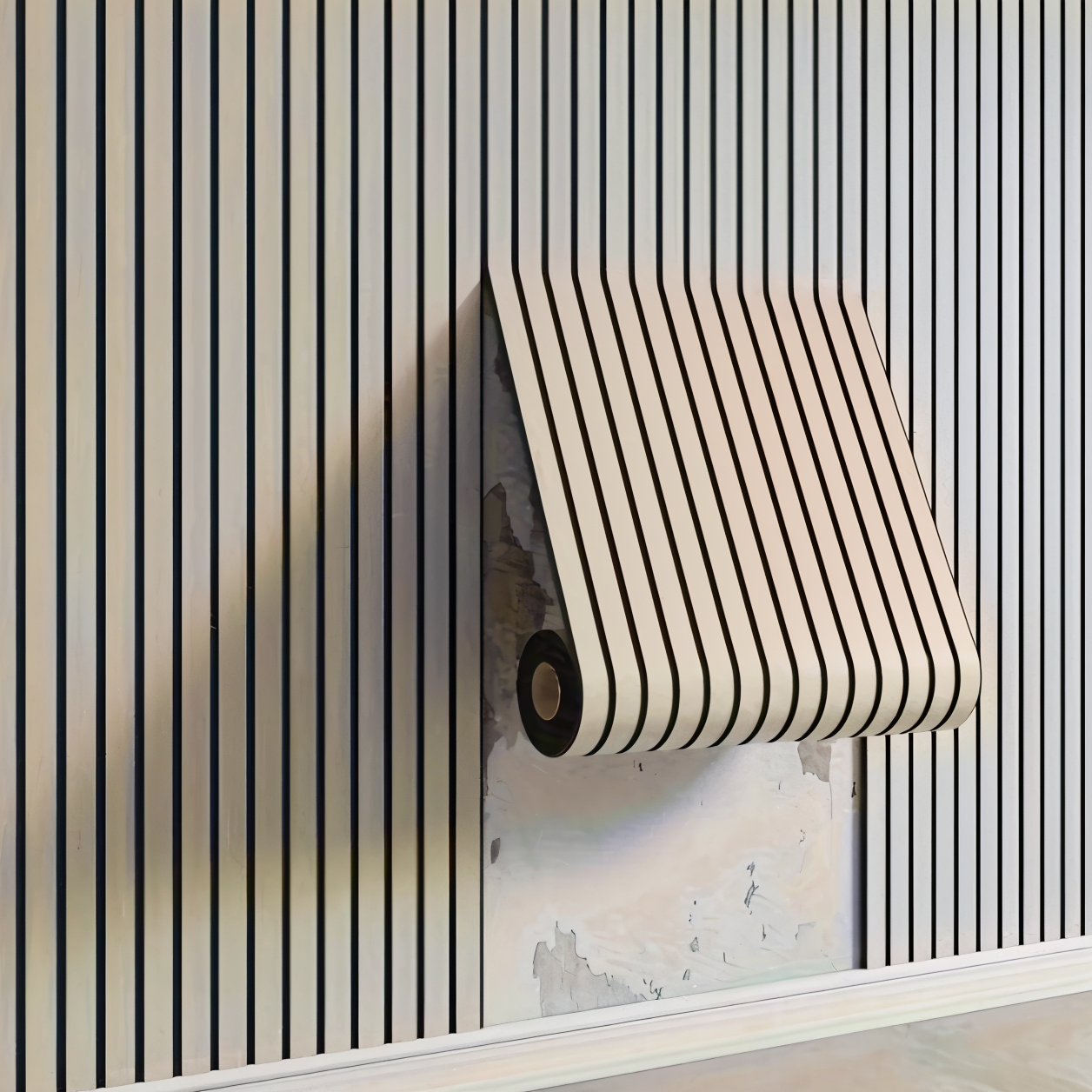 Self-Adhesive 3D Wall Panel with Wood Look