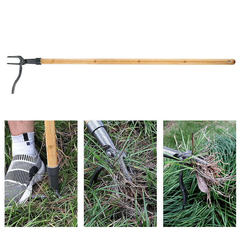 Unkrautentferner mit 4-Zinken-Klaue – Robustes Gartenwerkzeug