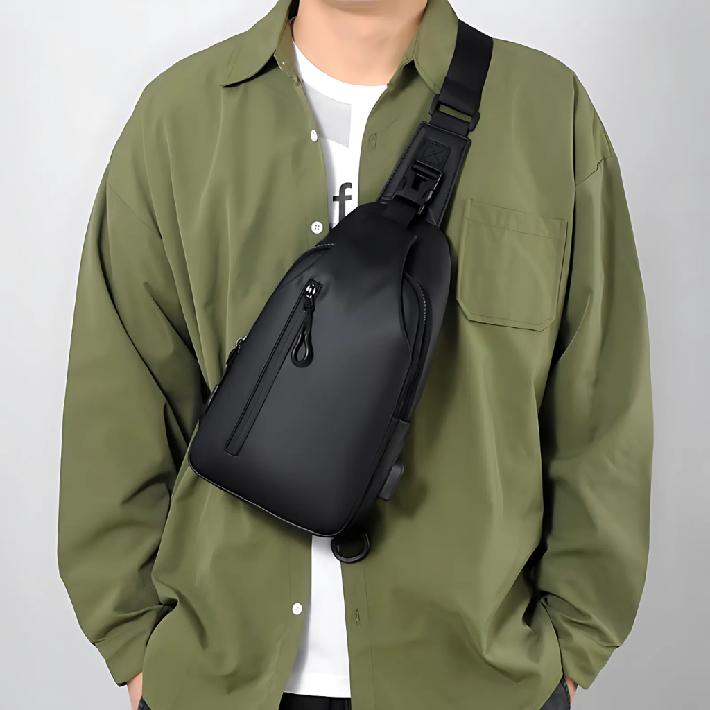 Anti-theft crossbody bag with waterproof protection