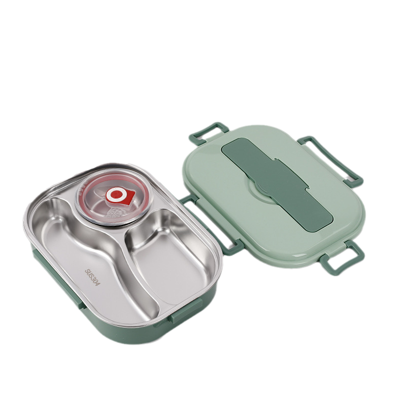 Lunchbox Edelstahl mit 3 oder 4 Fächern