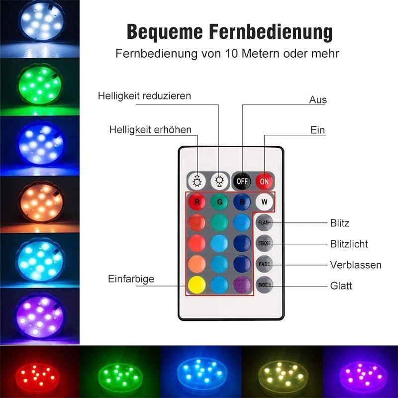 LED underwater light with remote control for pool and hot tub