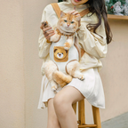 Cat backpack carrier with viewing window