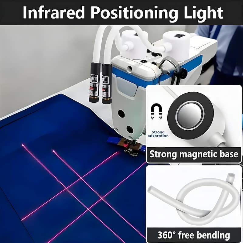 Magnetic Laser Sewing Guide with LED Light for Sewing Machines