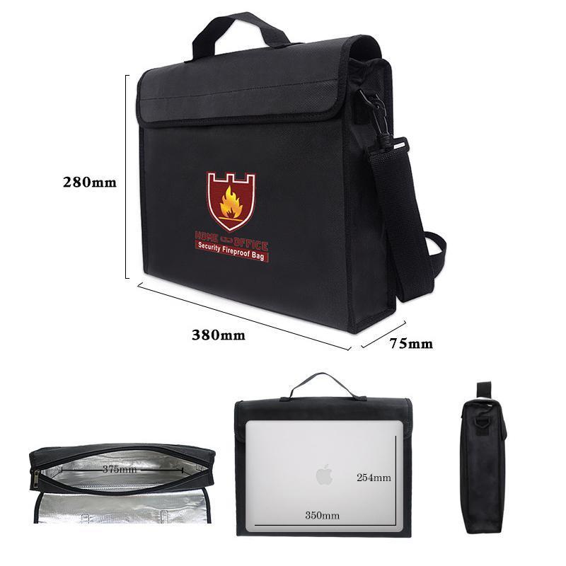 Fireproof document bag with shoulder strap cm
