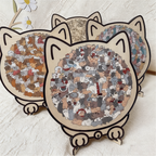 Holzpuzzle Katze – 135 Teile in verschiedenen Farben