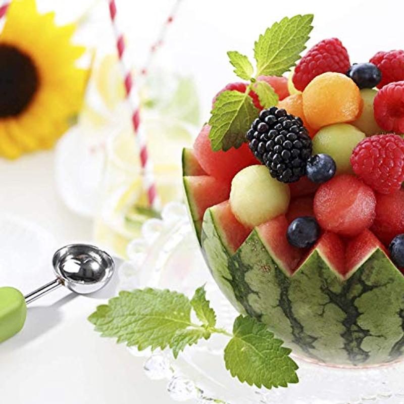 Melon baller set with V-knife stainless steel