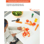 Vegetable spiralizer with stainless steel blade for carrots