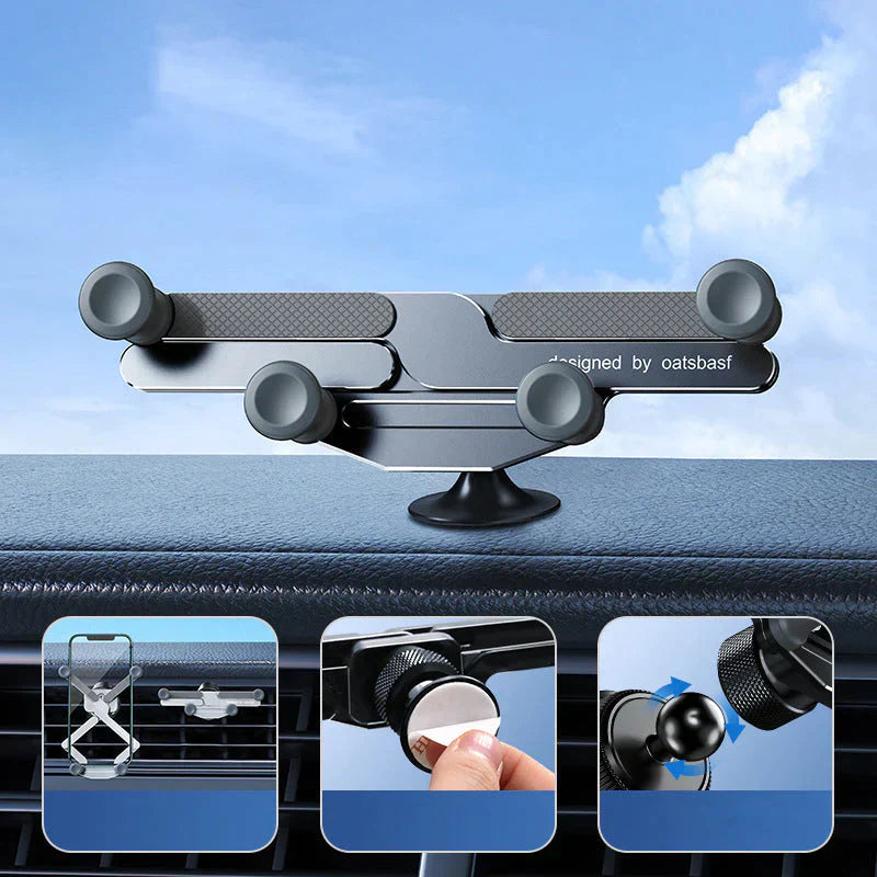 Adjustable car phone holder with air vent mount