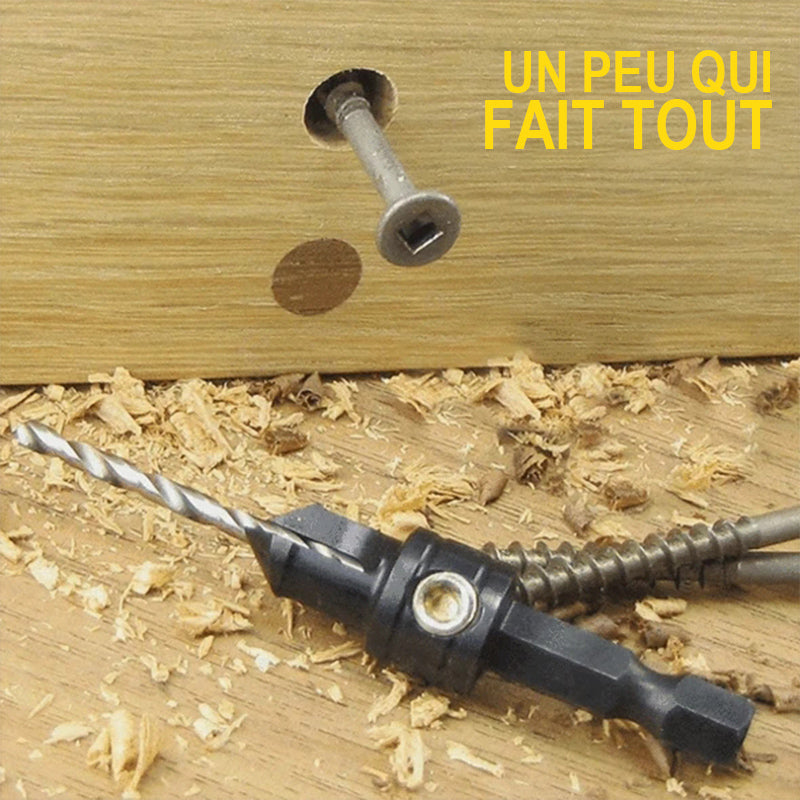 Holzbohrer-Set 5-teilig mit Senker und Inbusschlüssel