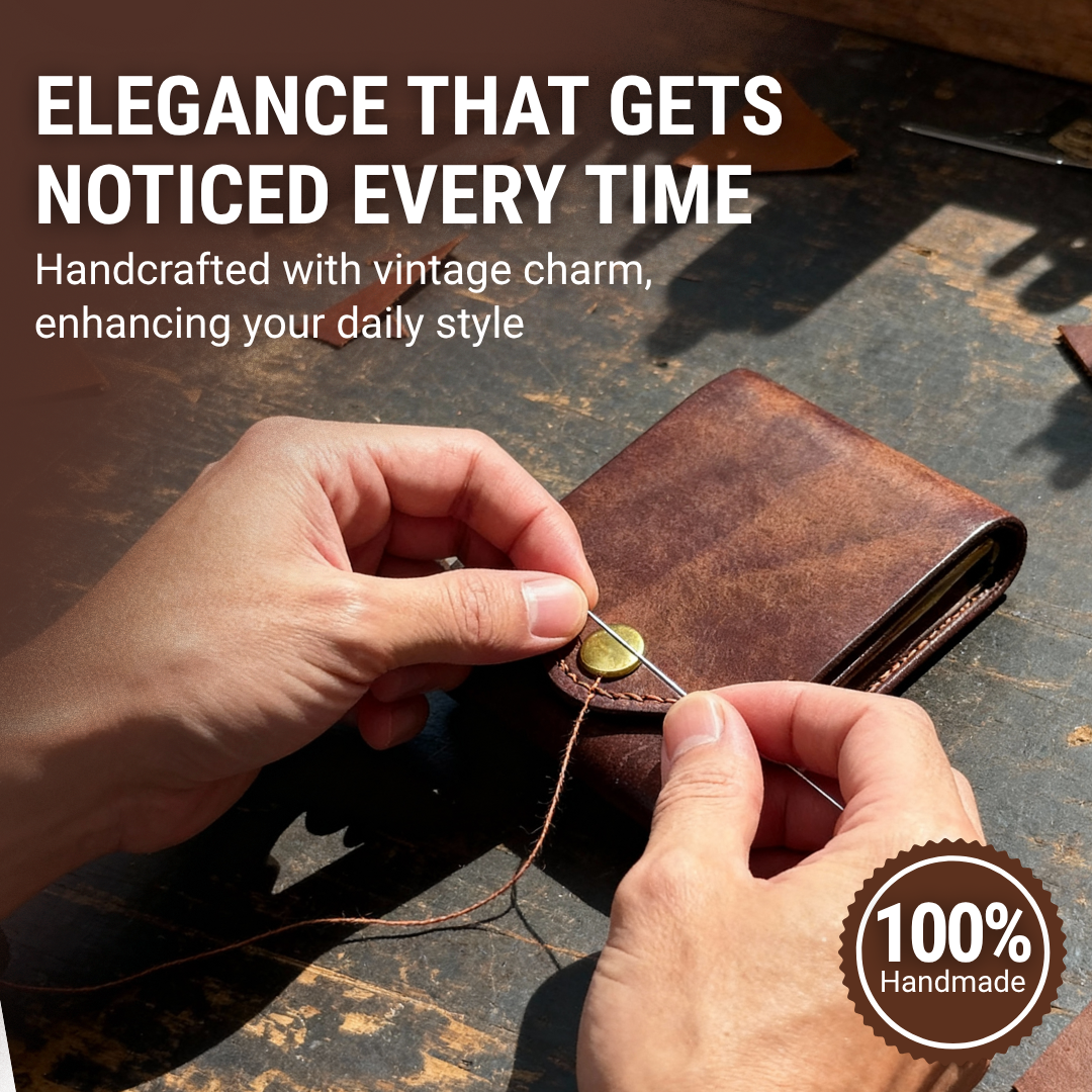Vintage wallet PU leather with card slots