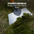 Garden scraper with manganese steel blade and wooden handle