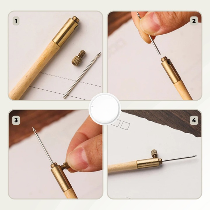 Perlstickerei-Set mit 3 Nadeln – Stickrahmen-Haken für Perlen