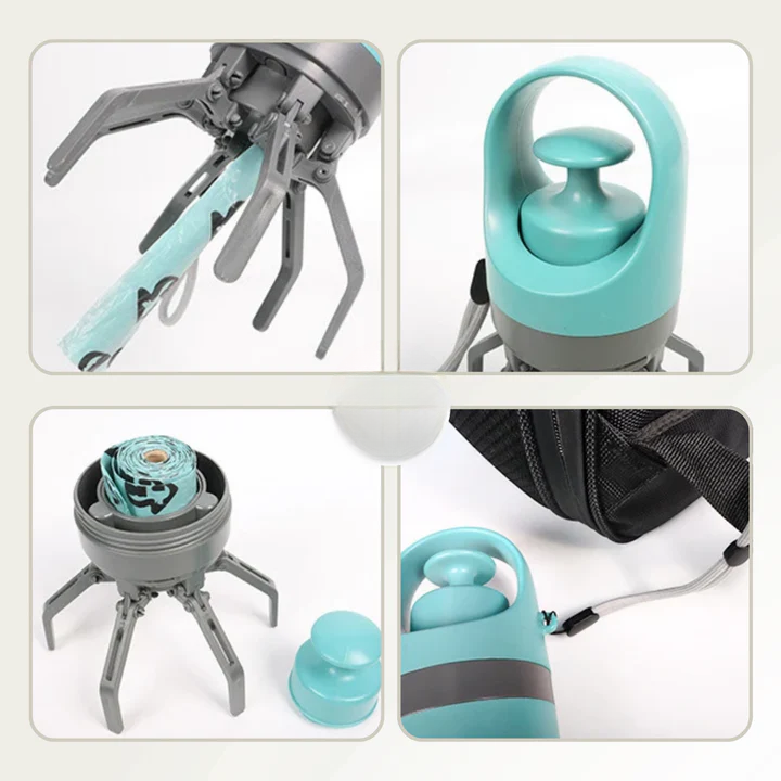 Dog Poop Grabber with Built-in Bag Dispenser – Touch-Free Cleaning