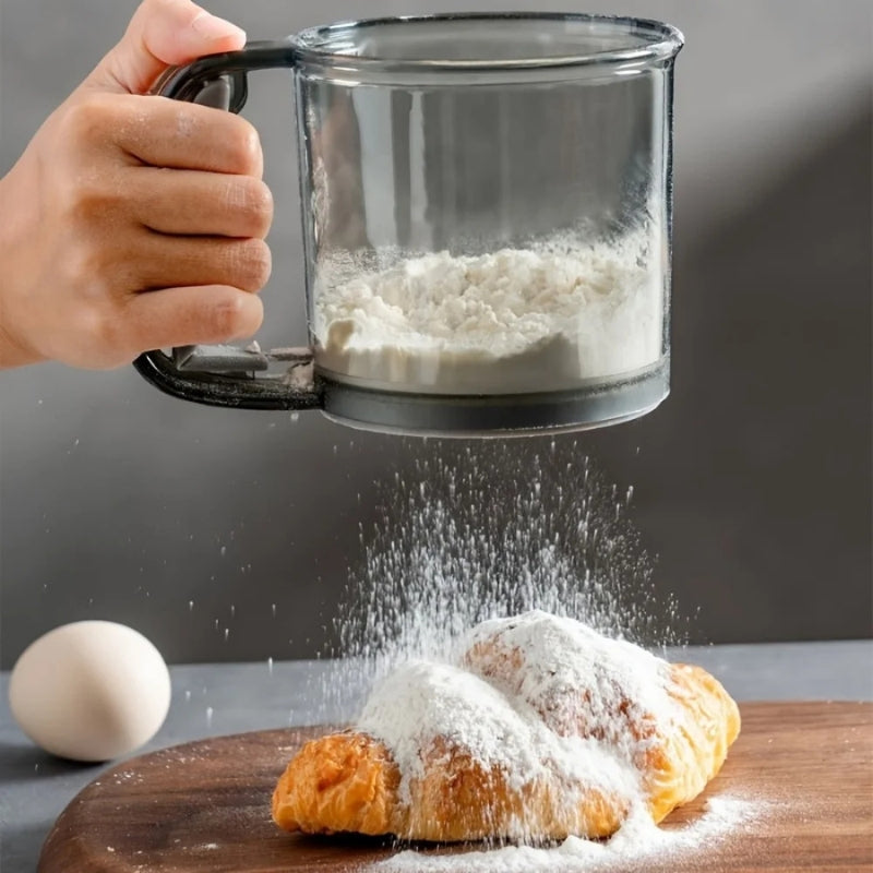 Flour Sifter with Squeeze Handle – 250 ml Baking Sieve
