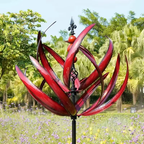 Windspiel Metall Lotus-Design
