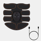 EMS abdominal muscle trainer with electrical muscle stimulation