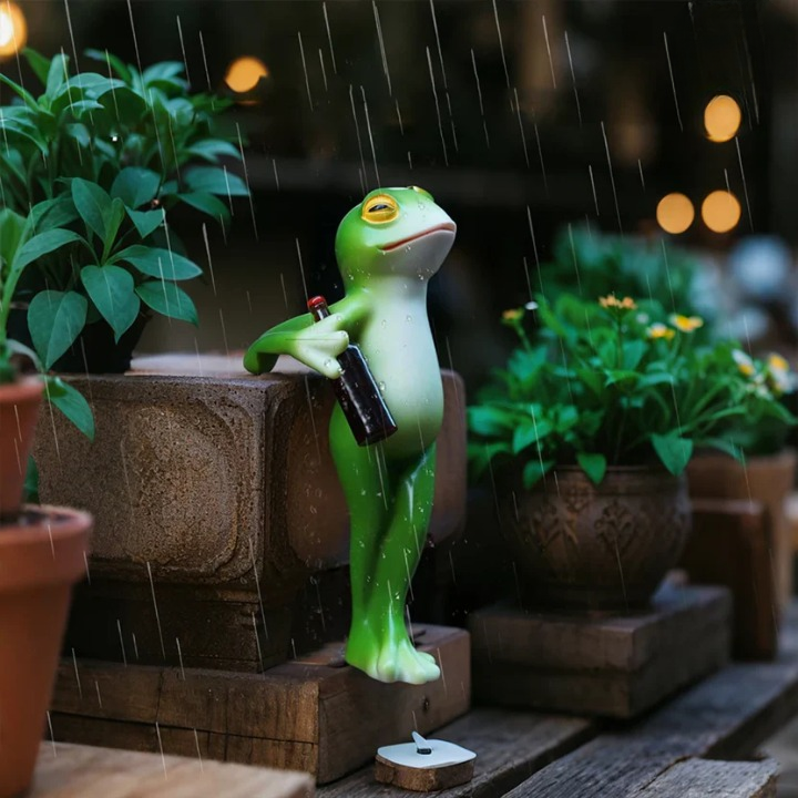 Frog Figurine for Flower Pots and Garden