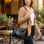 Soft Faux Leather Crossbody Bag – 3 Compartments