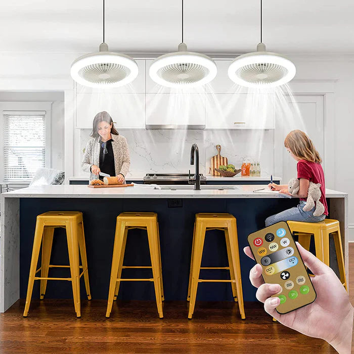 Deckenventilator mit LED-Licht – In jede Lampenfassung einschrauben, inkl. Fernbedienung