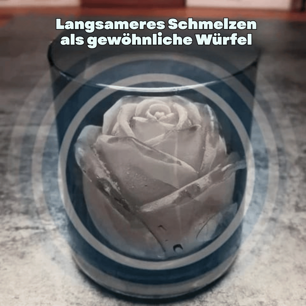 Eiswürfelform Rosen 3D Silikon 6 cm