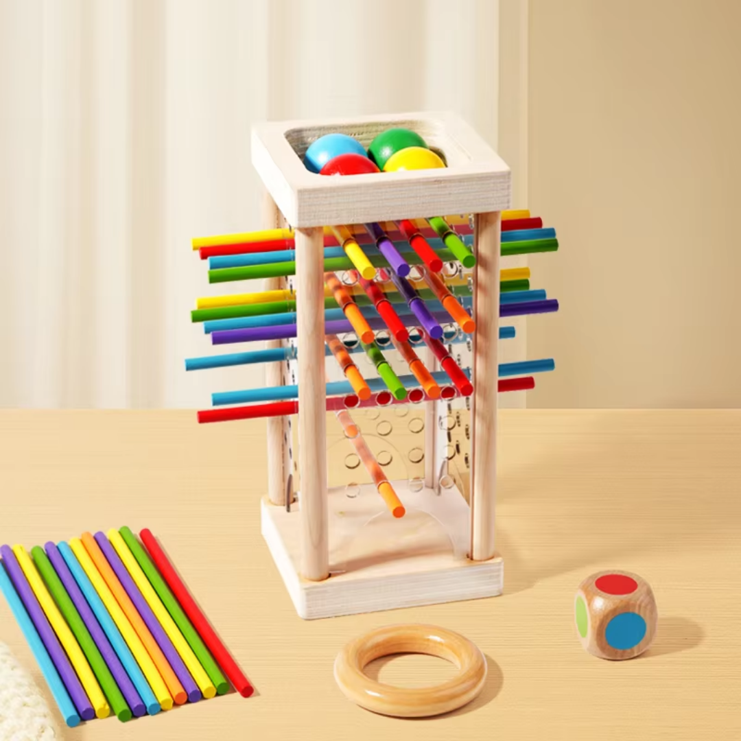 Holz-Steckturm-Spiel – Feinmotorik fördern ab 3 Jahren