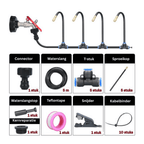 Automatic irrigation system with 360° spray nozzles